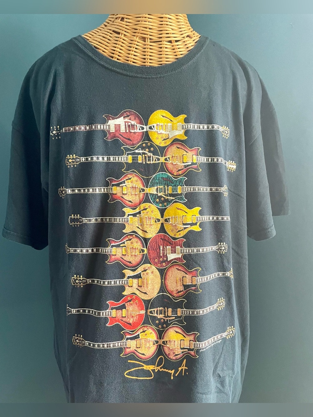Vintage 2010 Johnny A. Gibson Custom House of Blues Concert Shirt